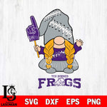 TCU Horned Frogs Gnomes Fan Svg Eps Dxf Png File, Digital Download, Instant Download