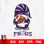 TCU Horned Frogs Gnomes Football Svg Eps Dxf Png File, Digital Download, Instant Download