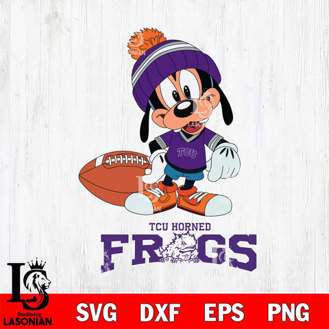 TCU Horned Frogs Goofy Football SVG DXF EPS PNG FILE,NCAA svg ,Football Digital Download,Instant Download, Silhouette