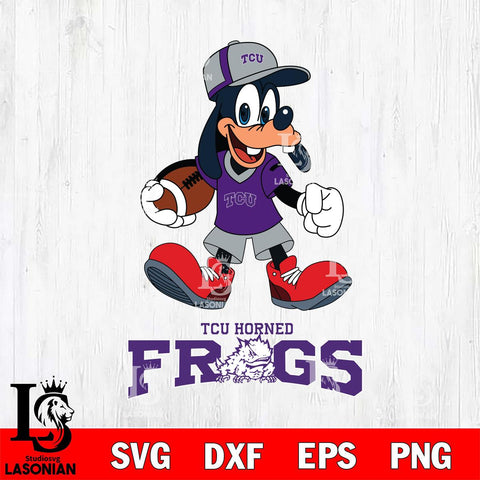 TCU Horned Frogs Goofy Football Player SVG DXF EPS PNG FILE,NCAA svg ,Football Digital Download,Instant Download, Silhouette