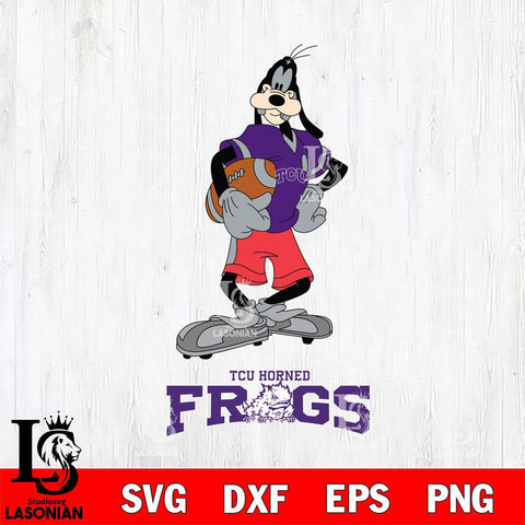 TCU Horned Frogs Goofy Player SVG DXF EPS PNG FILE,NCAA svg ,Football Digital Download,Instant Download, Silhouette