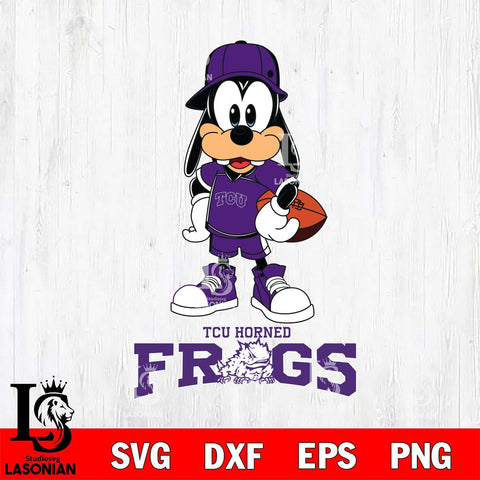 TCU Horned Frogs Goofy rugby SVG DXF EPS PNG FILE,NCAA svg ,Football Digital Download,Instant Download, Silhouette