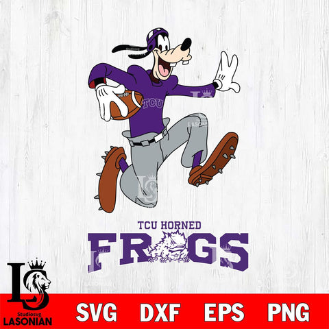 TCU Horned Frogs Goofy rugby Sport SVG DXF EPS PNG FILE,NCAA svg ,Football Digital Download,Instant Download, Silhouette
