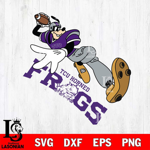 TCU Horned Frogs Goofy rugby player SVG DXF EPS PNG FILE,NCAA svg ,Football Digital Download,Instant Download, Silhouette