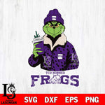 TCU Horned Frogs Grinch Christmas Cut Files Cricut, Svg Dxf Eps Png file, Digital download , Silhouette