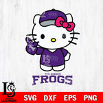 TCU Horned Frogs Hello Kitty Best Fan Svg Eps Dxf Png File, Digital Download, Instant Download