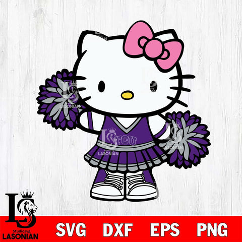 TCU Horned Frogs Hello Kitty Cheerleader 11 Svg Eps Dxf Png File, Digital Download, Instant Download