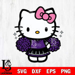TCU Horned Frogs Hello Kitty Cheerleader Svg Eps Dxf Png File, Digital Download, Instant Download