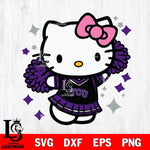 TCU Horned Frogs Hello Kitty Cheerleader 4 Svg Eps Dxf Png File, Digital Download, Instant Download
