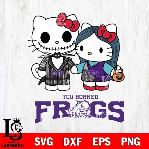 TCU Horned Frogs Hello Kitty Horror 11 Svg Eps Dxf Png File, Digital Download
