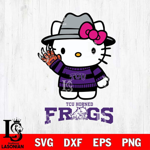 TCU Horned Frogs Hello Kitty Horror 6 Svg Eps Dxf Png File, Digital Download