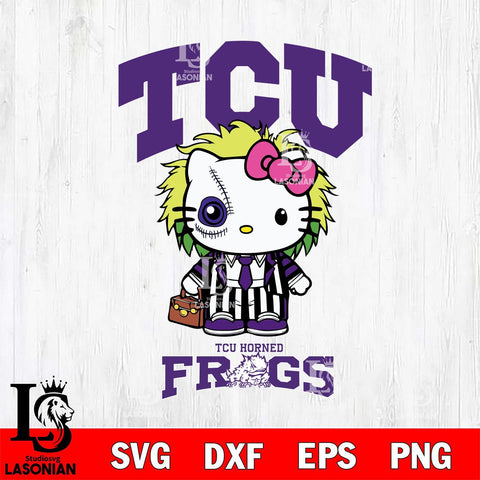 TCU Horned Frogs Hello Kitty Horror 8 Svg Eps Dxf Png File, Digital Download