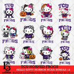 TCU Horned Frogs Hello Kitty Horror NCAA Bundle 12 SVG Svg Eps Dxf Png File, Digital Download