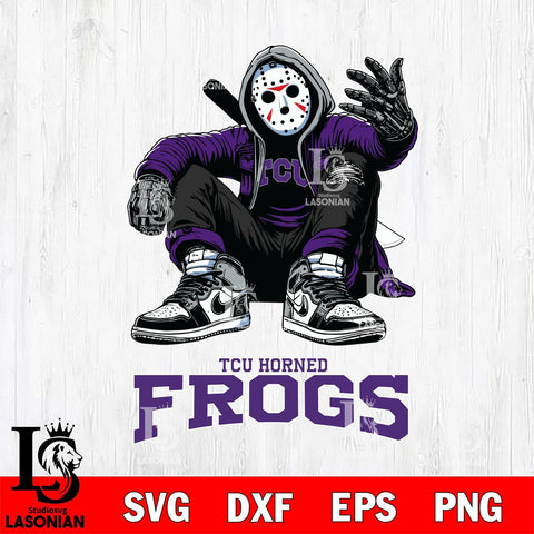 TCU Horned Frogs Jason Voorhees Halloween SVG Svg Eps Dxf Png File, Digital Download, Instant Download