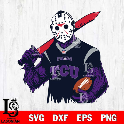 TCU Horned Frogs Jason Voorhees Horror 11 Svg Eps Dxf Png File, NCAA svg, Digital Download, Instant Download