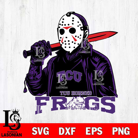TCU Horned Frogs Jason Voorhees Horror 12 Svg Eps Dxf Png File, NCAA svg, Digital Download, Instant Download