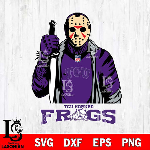 TCU Horned Frogs Jason Voorhees Horror 3 Svg Eps Dxf Png File, NCAA svg, Digital Download, Instant Download