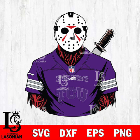 TCU Horned Frogs Jason Voorhees Horror 4 Svg Eps Dxf Png File, NCAA svg, Digital Download, Instant Download