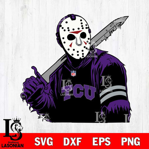 TCU Horned Frogs Jason Voorhees Horror 7 Svg Eps Dxf Png File, NCAA svg, Digital Download, Instant Download