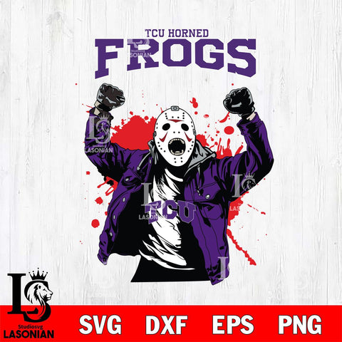 TCU Horned Frogs Jason Voorhees Horror Halloween 3 Svg Eps Dxf Png File, NCAA svg, Digital Download, Instant Download