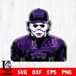 TCU Horned Frogs Michael Myers Horror Halloween Svg Eps Dxf Png File, NCAA svg, Digital Download, Instant Download