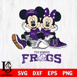 TCU Horned Frogs Mickey Minnie Mouse Football Sit Svg Eps Dxf Png File, NCAA svg , File Cut , Digital Download , Instant Download, Cut Svg Files
