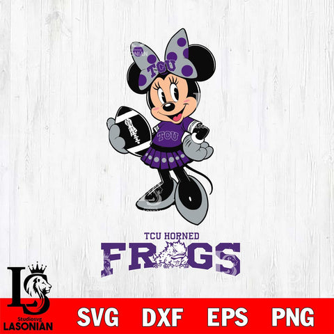 TCU Horned Frogs Minnie Mouse, Svg Eps Dxf Png File, Digital Download