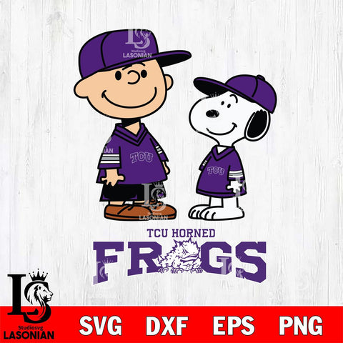 TCU Horned Frogs Peanuts Snoopy Football SVG DXF EPS PNG FILE,Snoopy File Cut, NCAA Digital Download,Instant Download,Christmas Silhouette