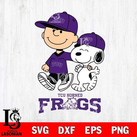 TCU Horned Frogs Peanuts Snoopy Friends SVG DXF EPS PNG FILE,Snoopy File Cut, NCAA Digital Download,Instant Download,Christmas Silhouette