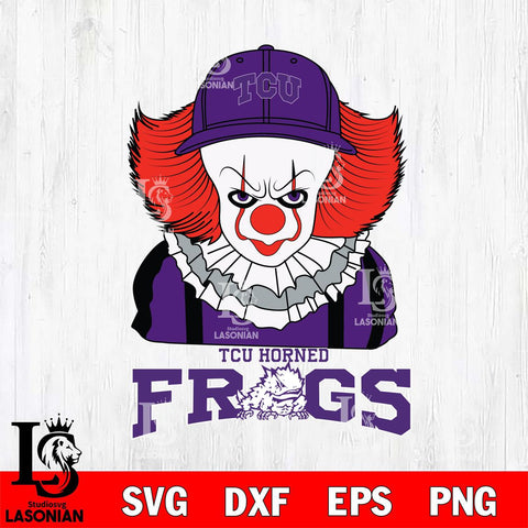TCU Horned Frogs Pennywise Horror Sport 10 Svg Eps Dxf Png File, Digital Download