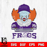 TCU Horned Frogs Pennywise Horror Sport 2 Svg Eps Dxf Png File, Digital Download