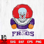 TCU Horned Frogs Pennywise Horror Sport 3 Svg Eps Dxf Png File, Digital Download