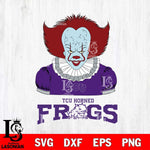 TCU Horned Frogs Pennywise Horror Sport 5 Svg Eps Dxf Png File, Digital Download