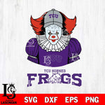 TCU Horned Frogs Pennywise Horror Sport 7 Svg Eps Dxf Png File, Digital Download