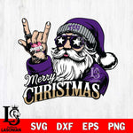 TCU Horned Frogs Rock Santa Claus Football Svg dxf eps png pdf file,NCAA svg,Digital Download,Cricut file