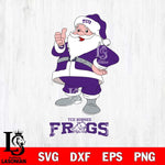 TCU Horned Frogs Santa claus Svg dxf eps png pdf file,NCAA svg,Digital Download,Cricut file