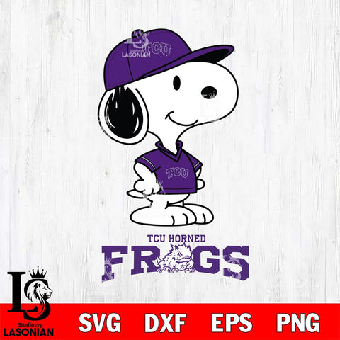 TCU Horned Frogs Snoopy Football sport SVG DXF EPS PNG FILE,Snoopy File Cut, NCAA Digital Download,Instant Download,Christmas Silhouette