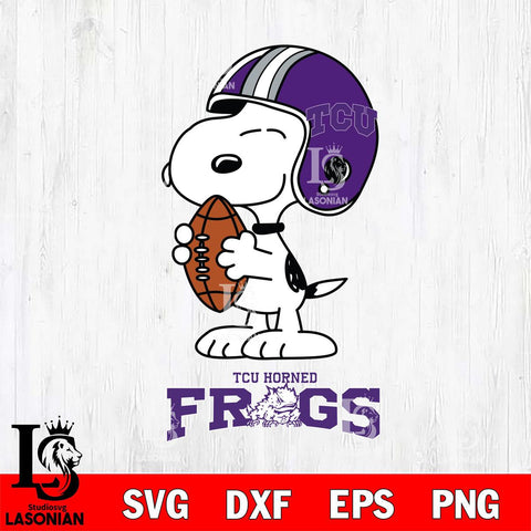 TCU Horned Frogs Snoopy Rugby Svg Eps Dxf Png File, NCAA svg , Digital Download , Instant Download, Cricut File
