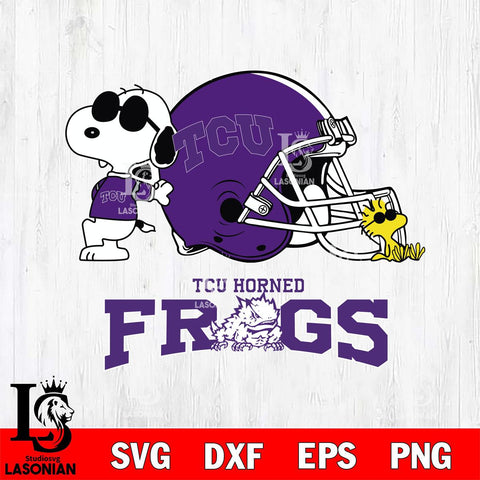 TCU Horned Frogs Snoopy Sport 2 Svg Eps Dxf Png File, Digital Download