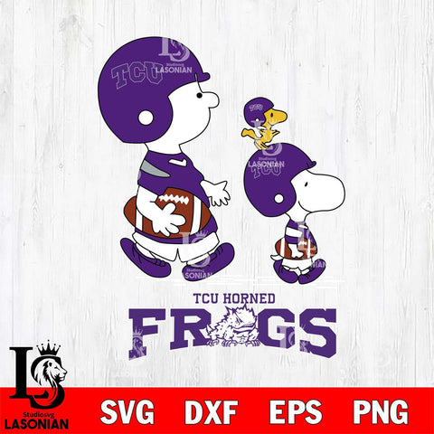 TCU Horned Frogs Snoopy Sport Svg Eps Dxf Png File, Digital Download