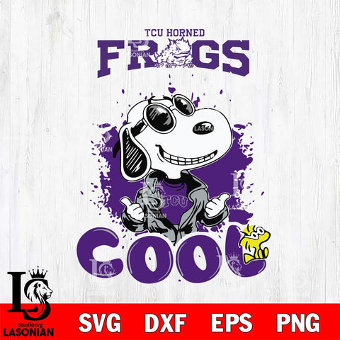 TCU Horned Frogs Snoopy Sport 7 Svg Eps Dxf Png File, Digital Download