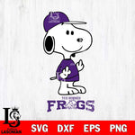 TCU Horned Frogs Snoopy Sport 8 Svg Eps Dxf Png File, Digital Download