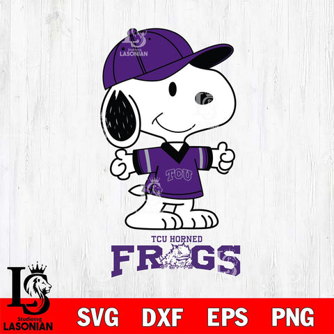 TCU Horned Frogs Snoopy football SVG DXF EPS PNG FILE,Snoopy File Cut, NCAA Digital Download,Instant Download,Christmas Silhouette