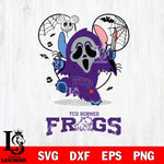 TCU Horned Frogs Stitch Ghost Face Halloween 2 Svg Eps Dxf Png File, Digital Download, Instant Download