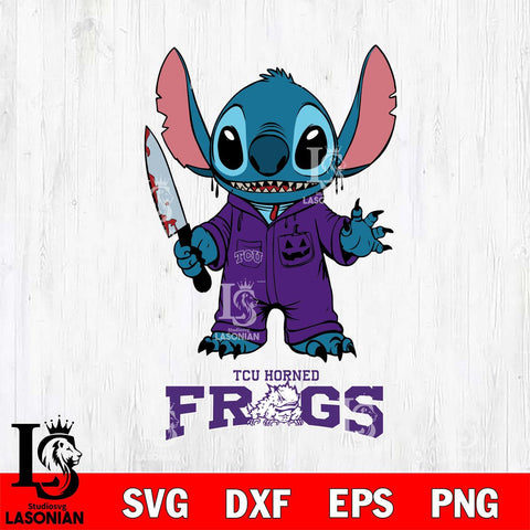 TCU Horned Frogs Stitch Horror 2 Svg Eps Dxf Png File, NCAA svg, Digital Download, Instant Download