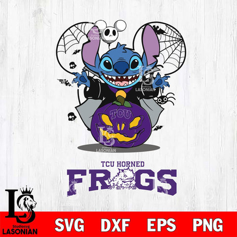 TCU Horned Frogs Stitch Horror Halloween Svg Eps Dxf Png File, Digital Download, Instant Download