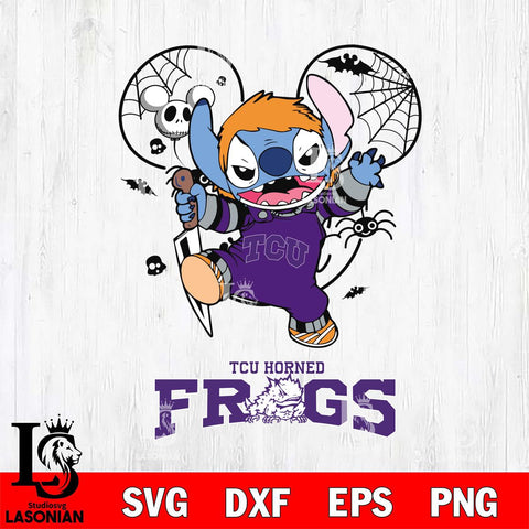 TCU Horned Frogs Stitch Michael Halloween Svg Eps Dxf Png File, Digital Download, Instant Download