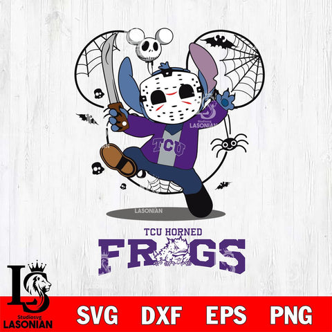 TCU Horned Frogs Stitch jason voorhees Halloween Svg Eps Dxf Png File, Digital Download, Instant Download