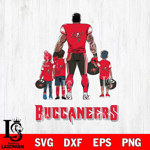Tampa Bay Buccaneers 4 Father and son Rugby SVG DXF EPS PNG FILE,NFL SVG, Father day Digital Download,Instant Download, Silhouette