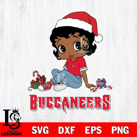 Tampa Bay Buccaneers Betty Boop Christmas File Cut, NFL SVG DXF EPS PNG PDF File, Digital Download , Criucut , Silhouette